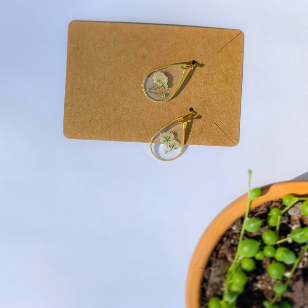 Resin Floral Earrings